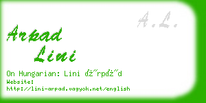 arpad lini business card